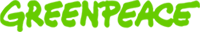 Greenpeace green text logo